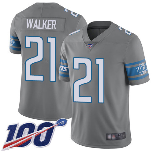 Detroit Lions Limited Steel Men Tracy Walker Jersey NFL Football 21 100th Season Rush Vapor Untouchable